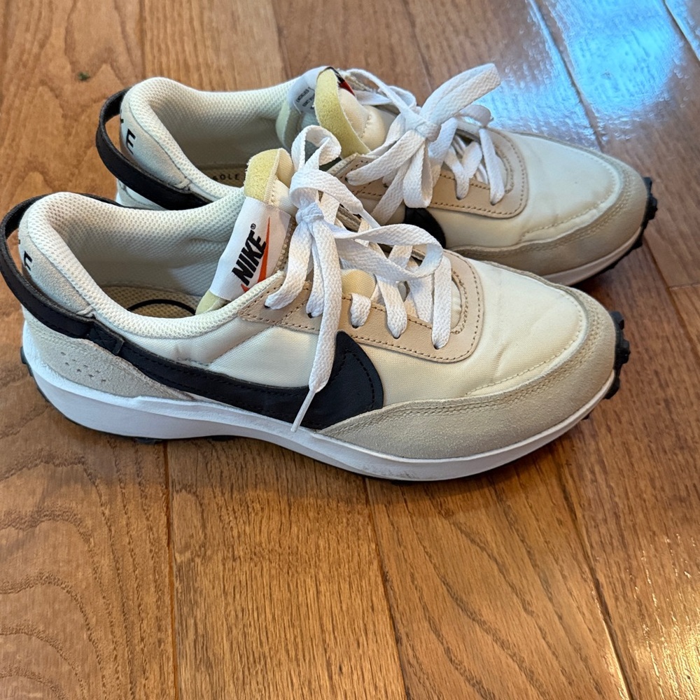 Nike Cream and Black waffle sneakers
